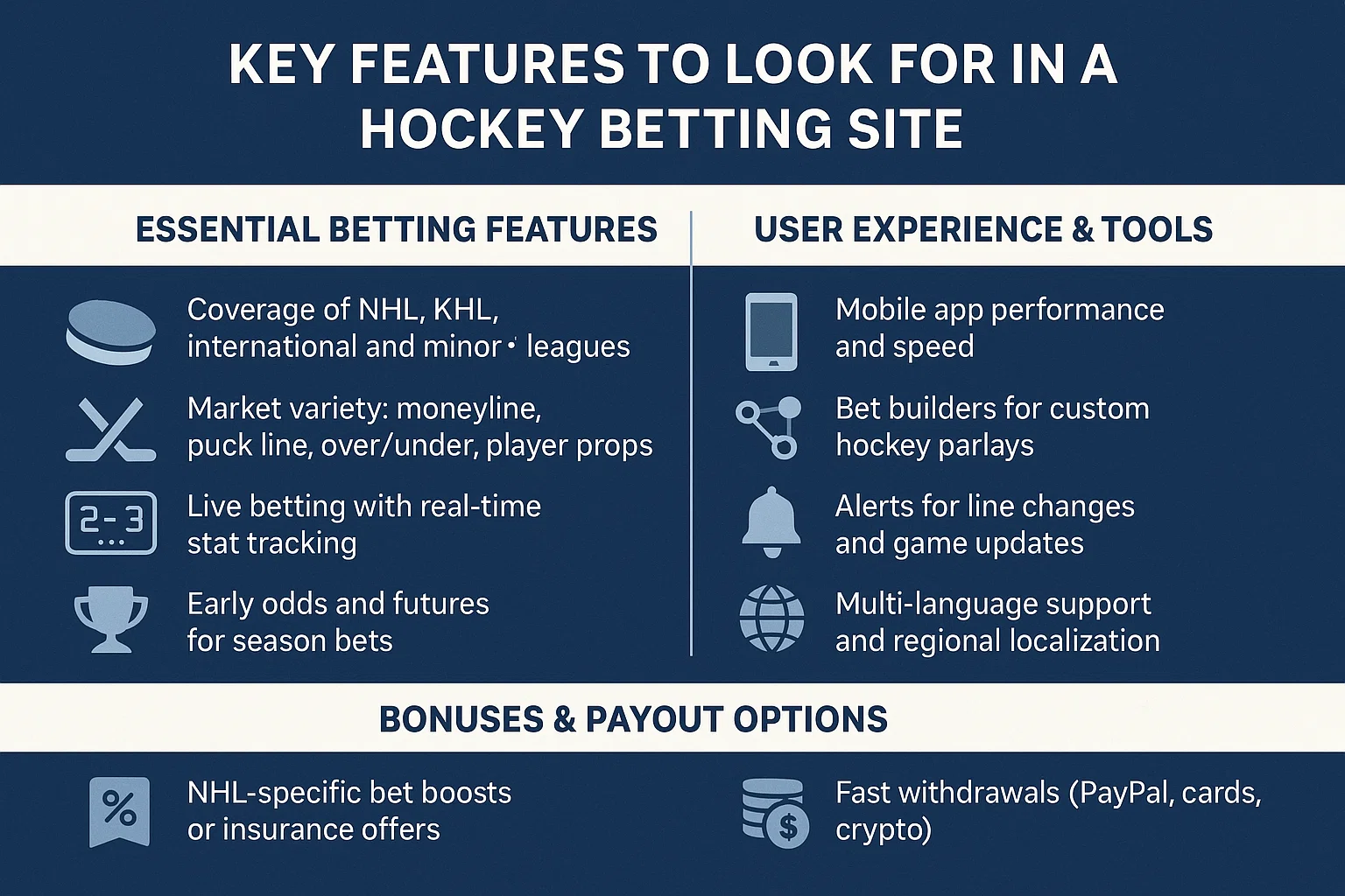 Key Features to Look for in a Hockey Betting Site